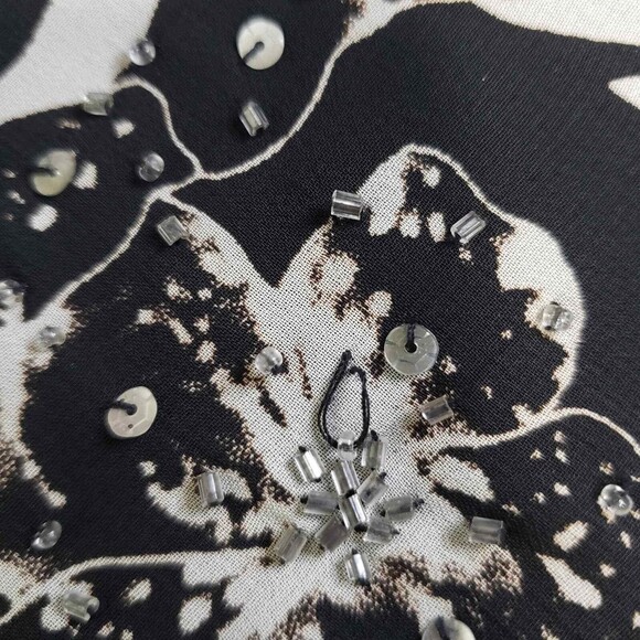 Alex Evenings Floral Sleeveless Blouse Dressy Tank with Sequin- Medium Petite MP - Picture 6 of 10